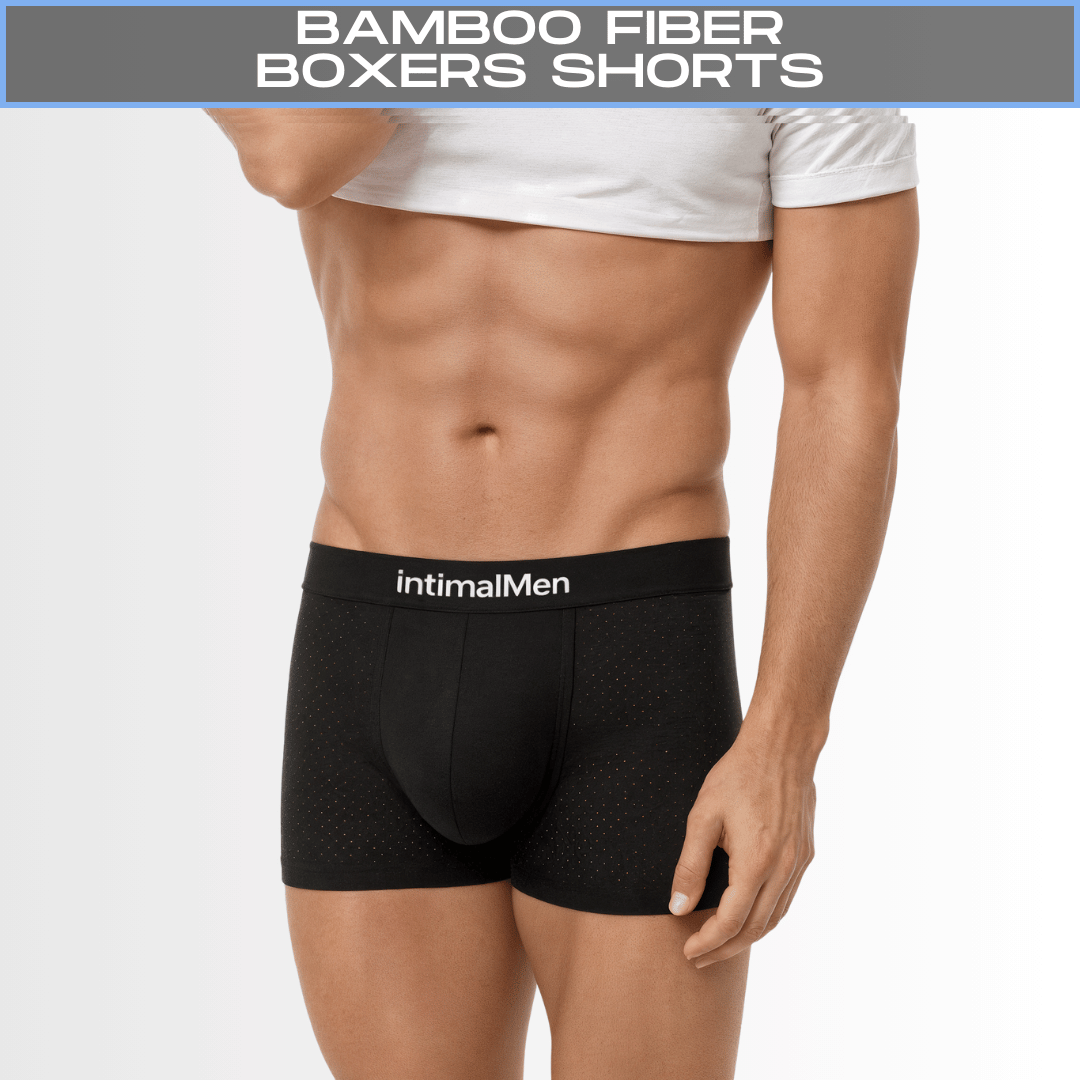 4-PACK BAMBOO FIBER BOXERS SHORTS + SLIM WALLET + ALL BLACK WATCH